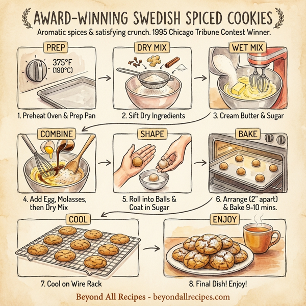 Award-Winning Swedish Spiced Cookies instructions