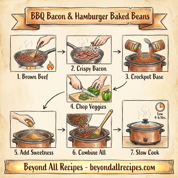 BBQ Bacon & Hamburger Baked Beans instructions