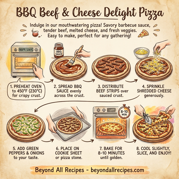 BBQ Beef & Cheese Delight Pizza instructions