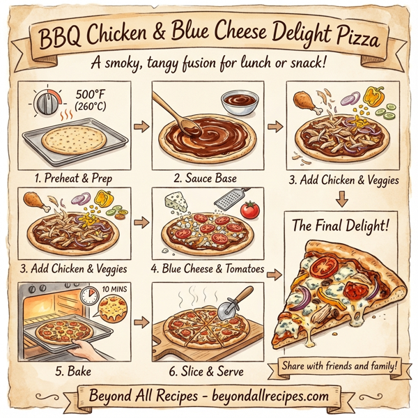 BBQ Chicken & Blue Cheese Delight Pizza instructions