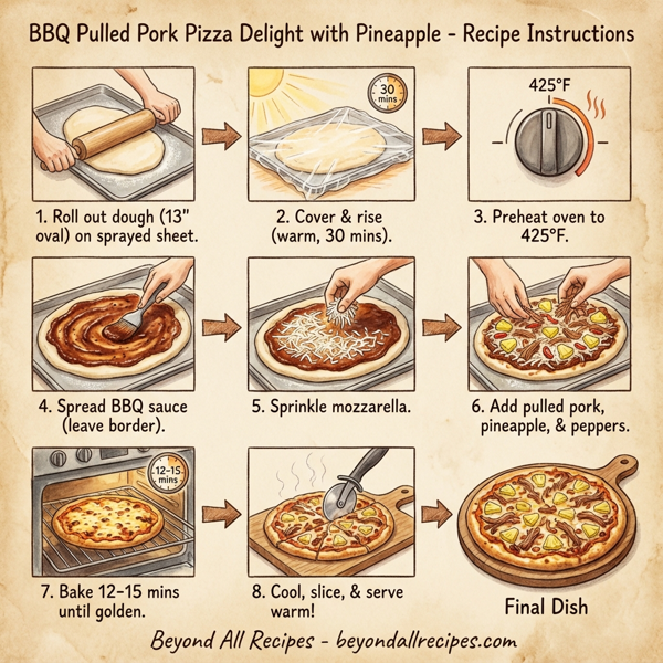 BBQ Pulled Pork Pizza Delight with Pineapple instructions