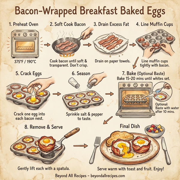 Bacon-Wrapped Breakfast Baked Eggs instructions