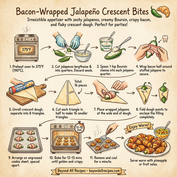 Bacon-Wrapped Jalapeno Crescent Bites instructions
