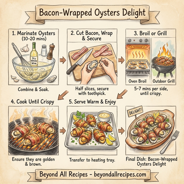 Bacon-Wrapped Oysters Delight instructions