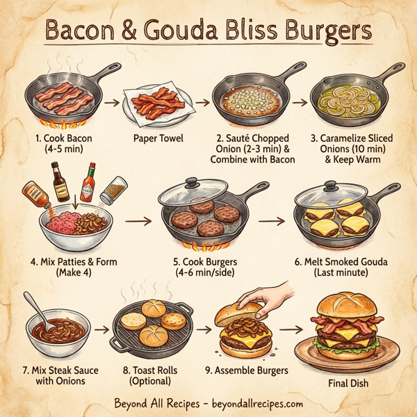 Bacon & Gouda Bliss Burgers instructions