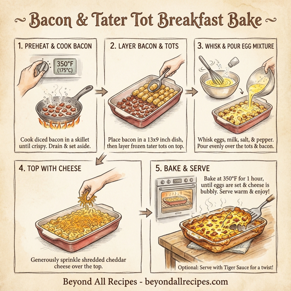 Bacon & Tater Tot Breakfast Bake instructions