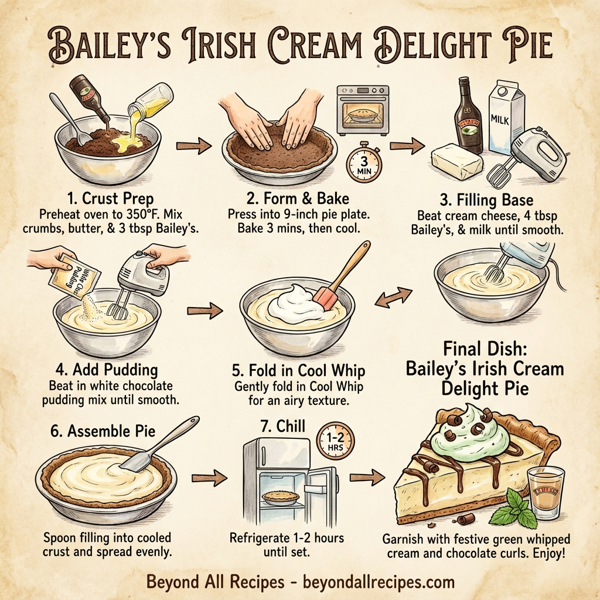 Bailey's Irish Cream Delight Pie instructions