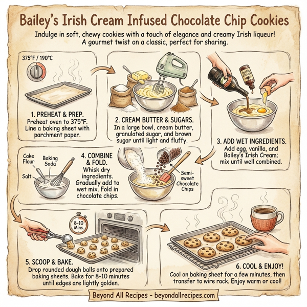 Bailey's Irish Cream Infused Chocolate Chip Cookies instructions