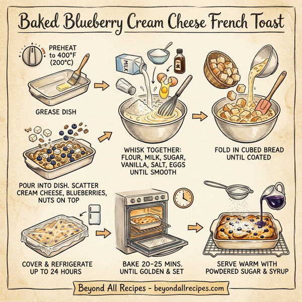 Baked Blueberry Cream Cheese French Toast instructions