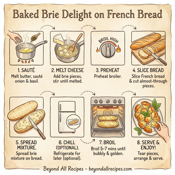 Baked Brie Delight on French Bread instructions