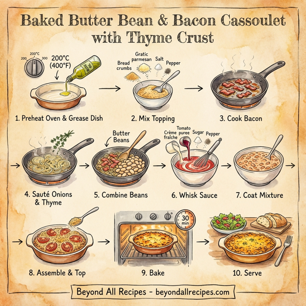 Baked Butter Bean & Bacon Cassoulet with Thyme Crust instructions