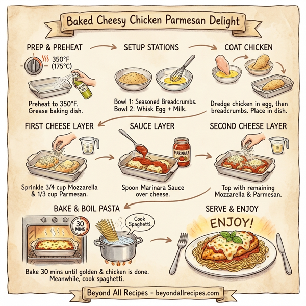 Baked Cheesy Chicken Parmesan Delight instructions