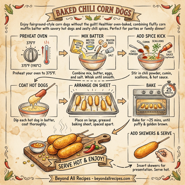 Baked Chili Corn Dogs instructions