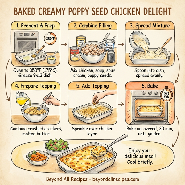 Baked Creamy Poppy Seed Chicken Delight instructions