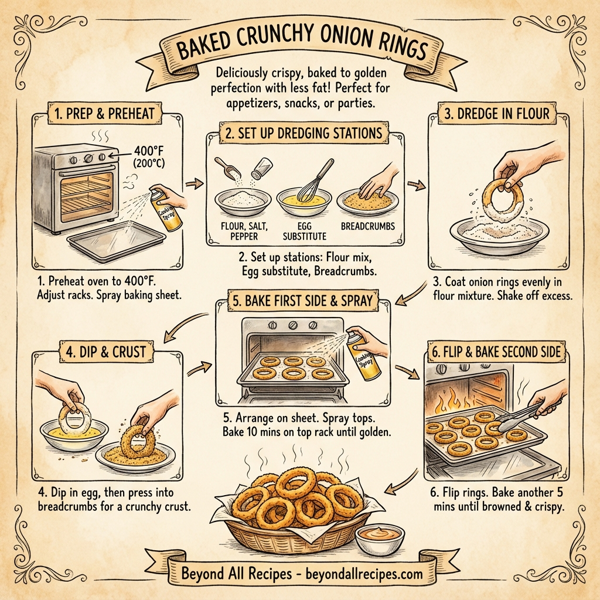 Baked Crunchy Onion Rings instructions