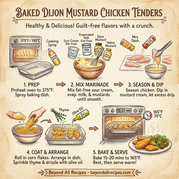 Baked Dijon Mustard Chicken Tenders instructions