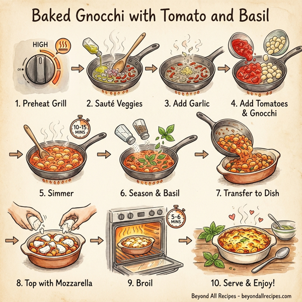 Baked Gnocchi with Tomato and Basil instructions