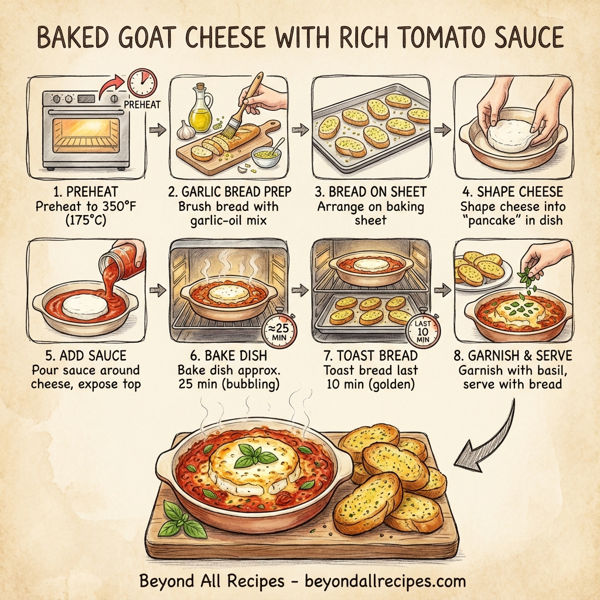Baked Goat Cheese with Rich Tomato Sauce instructions