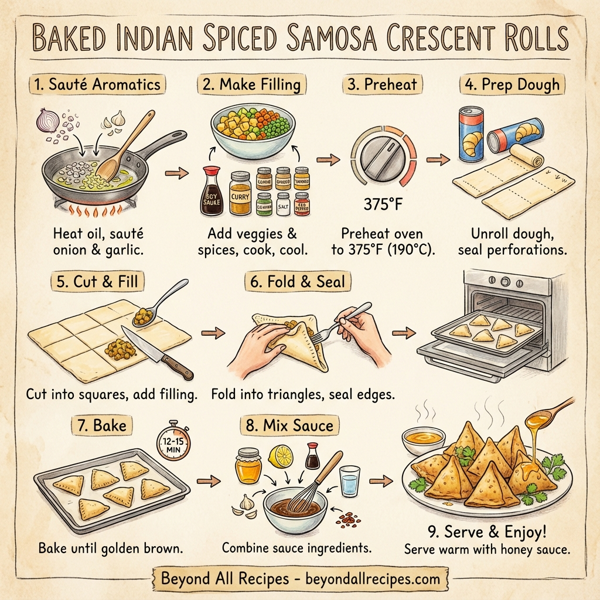 Baked Indian Spiced Samosa Crescent Rolls instructions