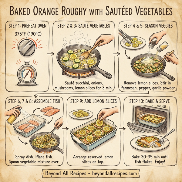 Baked Orange Roughy with Sautéed Vegetables instructions