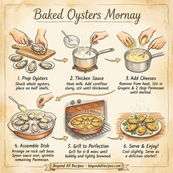 Baked Oysters Mornay instructions