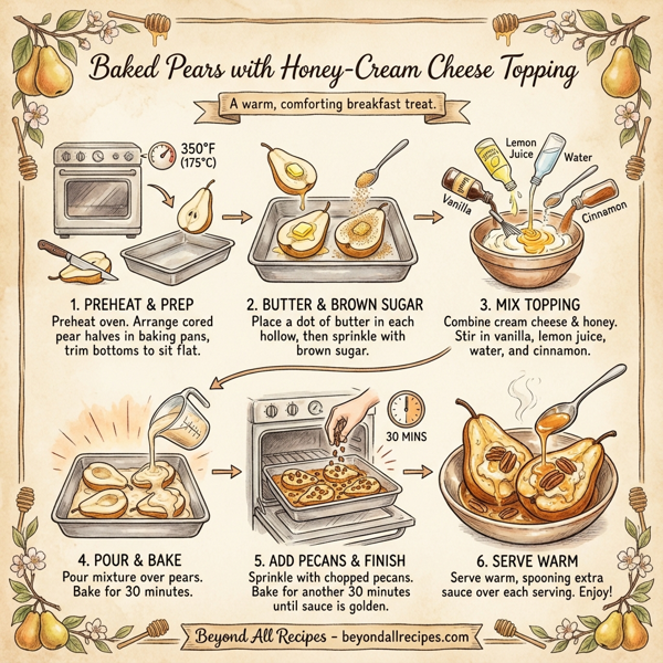 Baked Pears with Honey-Cream Cheese Topping instructions