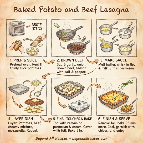 Baked Potato and Beef Lasagna instructions