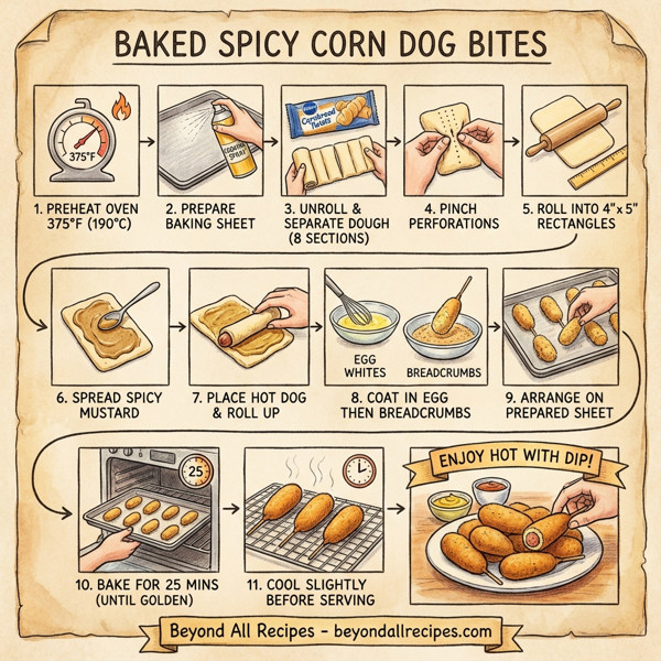 Baked Spicy Corn Dog Bites instructions