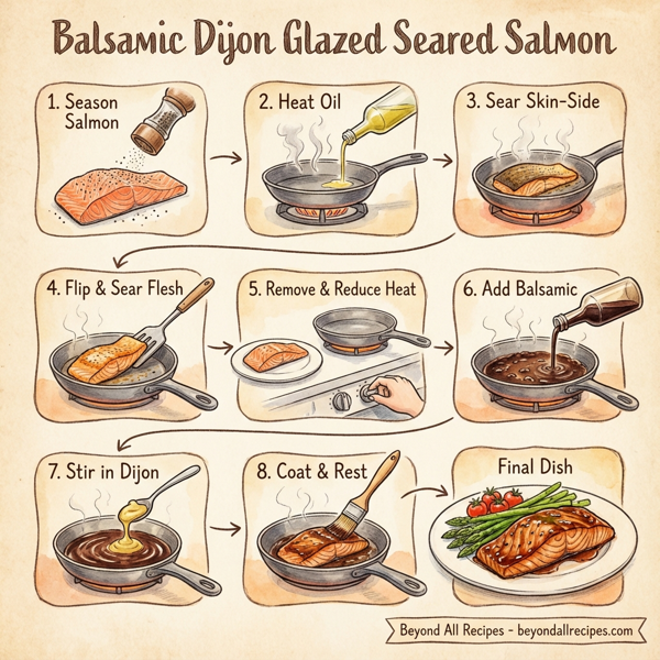 Balsamic Dijon Glazed Seared Salmon instructions