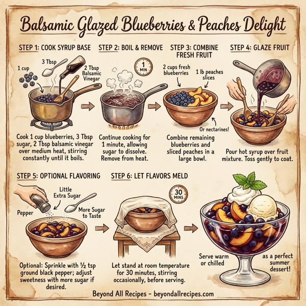 Balsamic Glazed Blueberries and Peaches Delight instructions