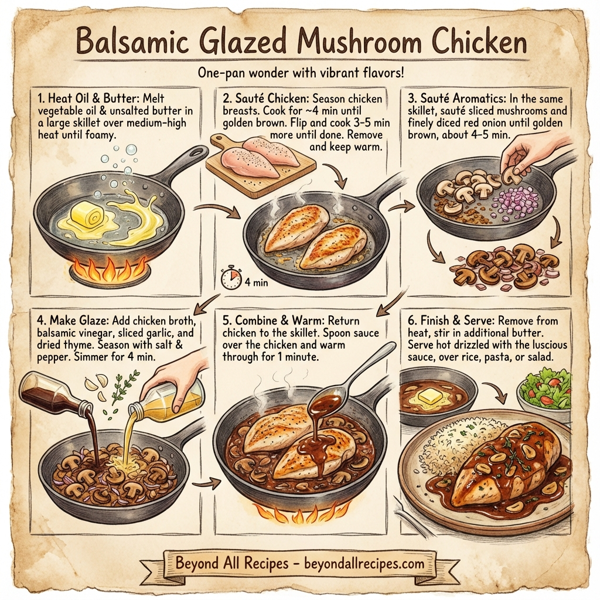 Balsamic Glazed Mushroom Chicken instructions