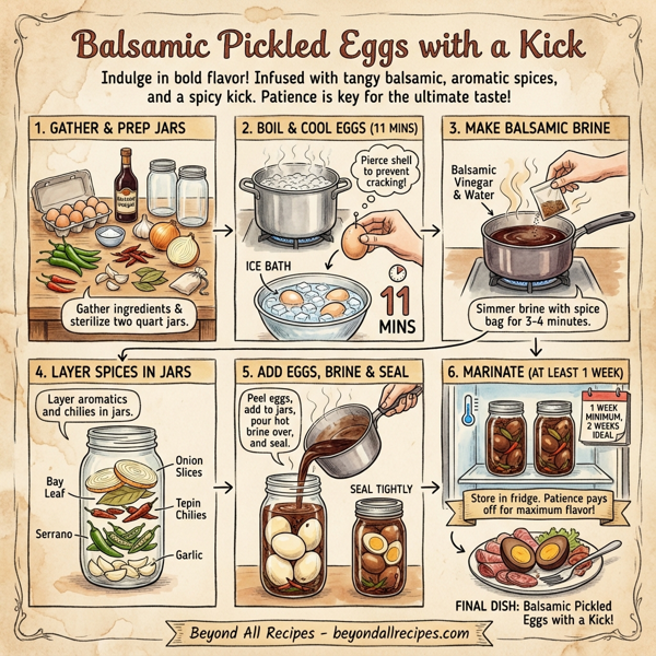 Balsamic Pickled Eggs with a Kick instructions