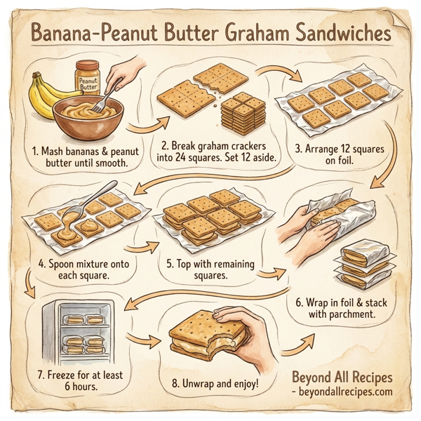Banana-Peanut Butter Graham Sandwiches instructions