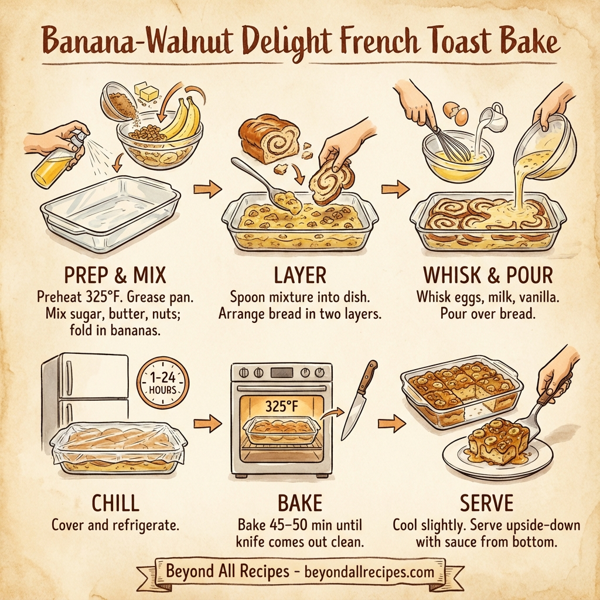 Banana-Walnut Delight French Toast Bake instructions