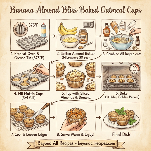Banana Almond Bliss Baked Oatmeal Cups instructions