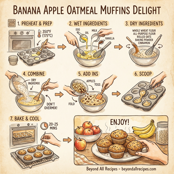 Banana Apple Oatmeal Muffins Delight instructions