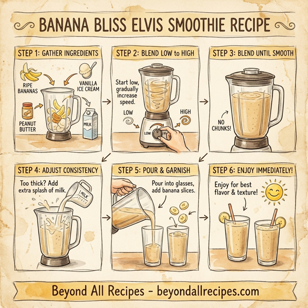 Banana Bliss Elvis Smoothie instructions
