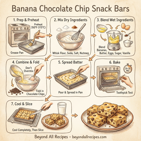 Banana Chocolate Chip Snack Bars instructions