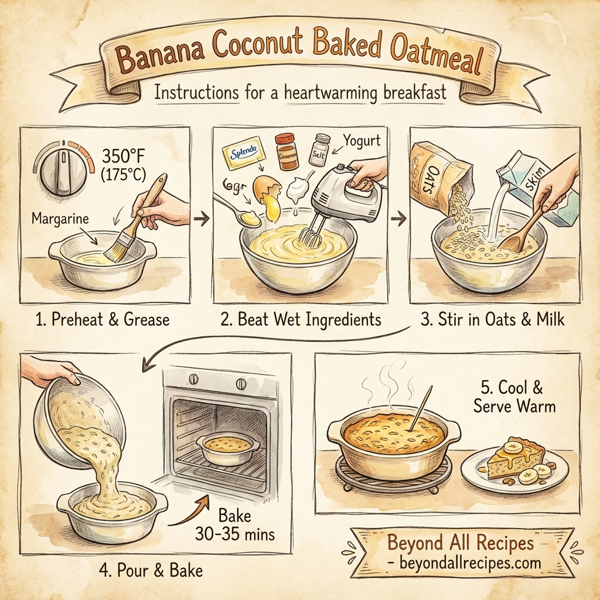 Banana Coconut Baked Oatmeal instructions