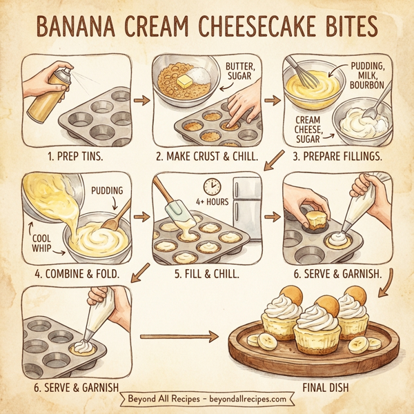Banana Cream Cheesecake Bites instructions