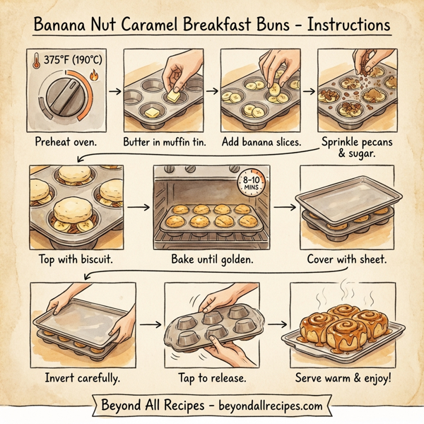 Banana Nut Caramel Breakfast Buns instructions