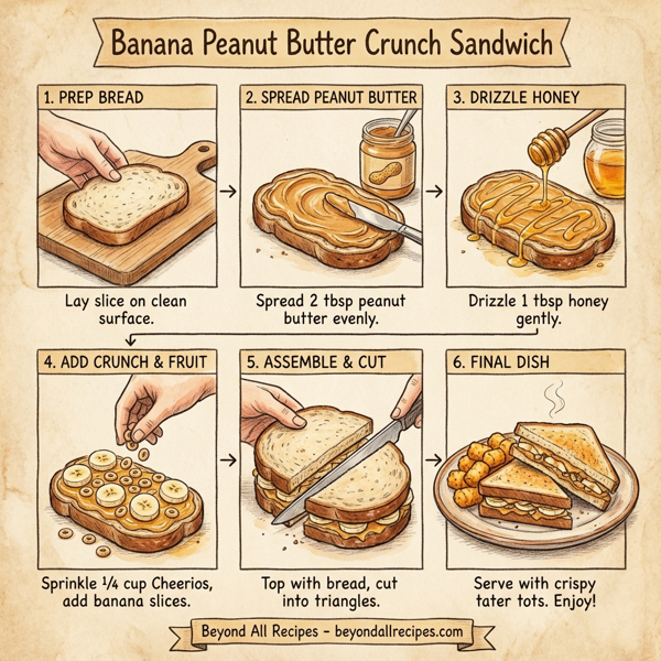 Banana Peanut Butter Crunch Sandwich instructions