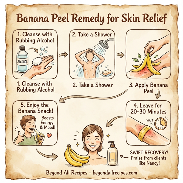 Banana Peel Remedy for Skin Relief instructions