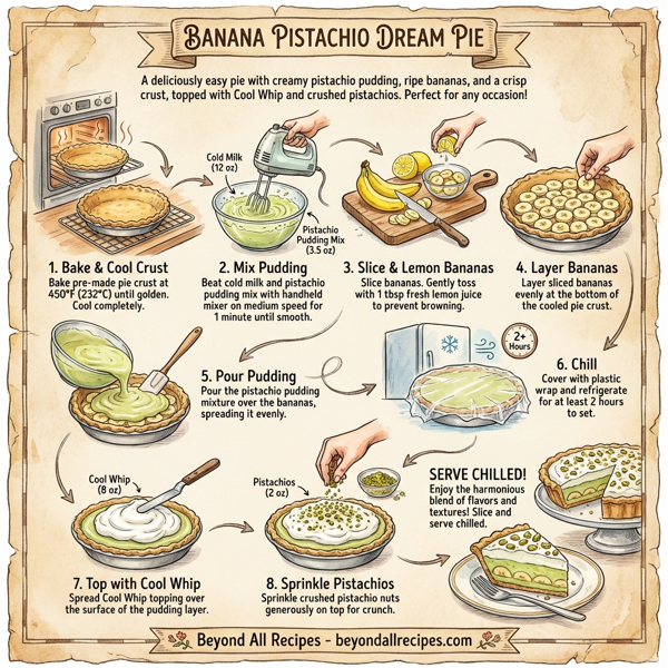 Banana Pistachio Dream Pie instructions