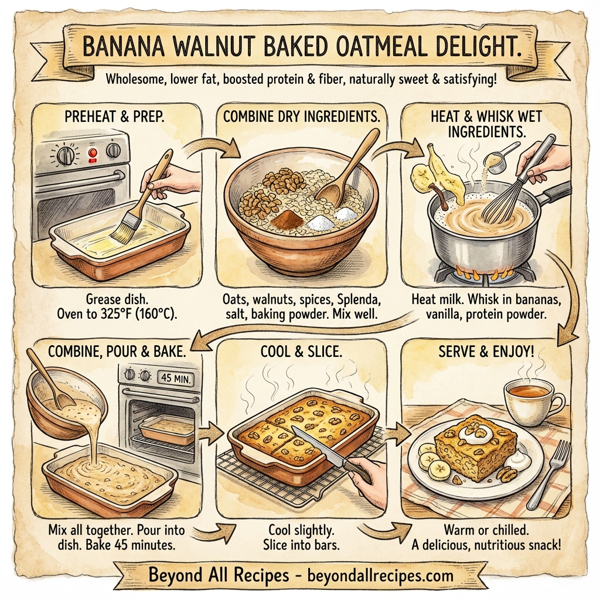 Banana Walnut Baked Oatmeal Delight instructions