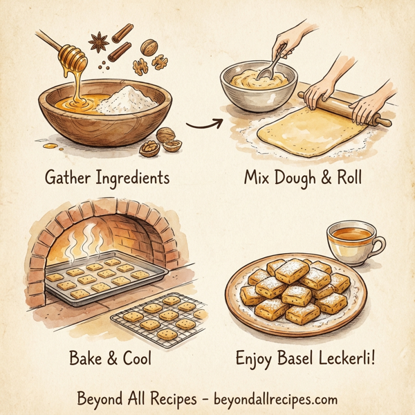 Basel Leckerli: Traditional Swiss Honey Spice Cookies instructions