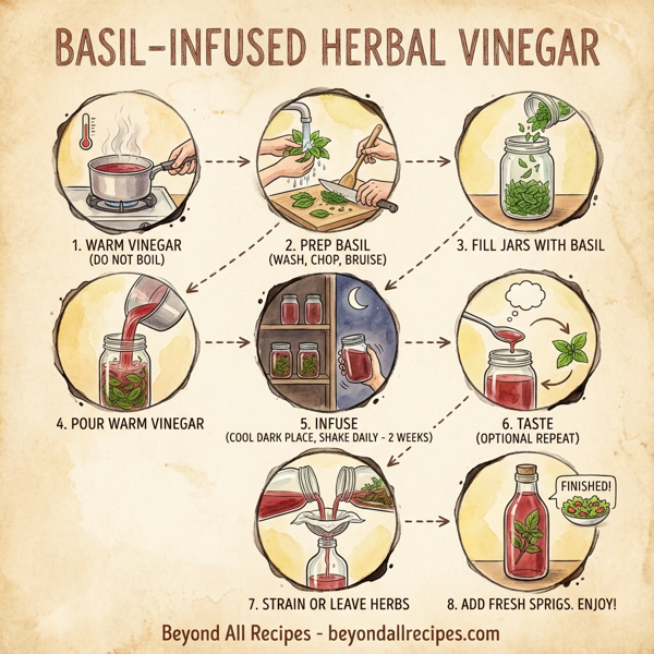 Basil-Infused Herbal Vinegar instructions