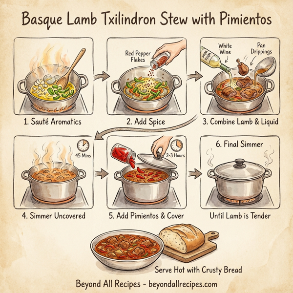 Basque Lamb Txilindron Stew with Pimientos instructions