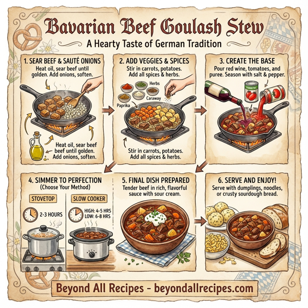 Bavarian Beef Goulash Stew instructions