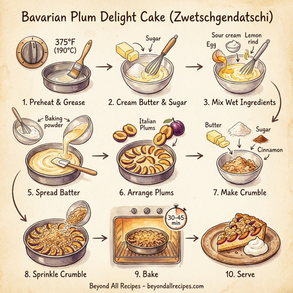 Bavarian Plum Delight Cake instructions
